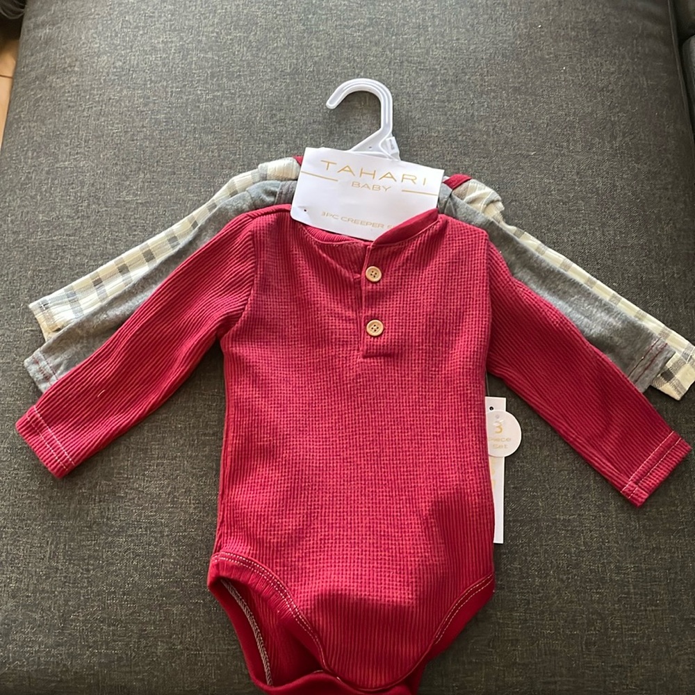 Three Tahari long sleeve onesies